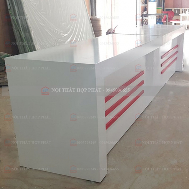 Quầy Lễ Tân Thấp QLTTG615 - Quầy Thu Ngân, Quầy Trung Tâm, Quầy Gỗ Công Nghiệp Hiện Đại